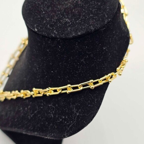 Auth Louis Vuitton Lock & Key w/unbranded 925 Pure Silver Gold plated Necklace - Picture 13 of 15